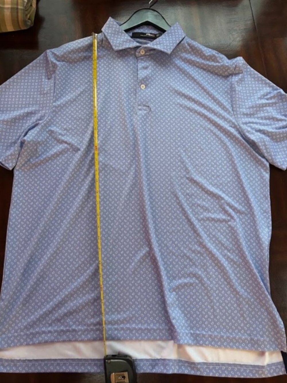 Ralph Lauren RLX Classic Fit Performance Shirt - Blue Paisley Size Lg